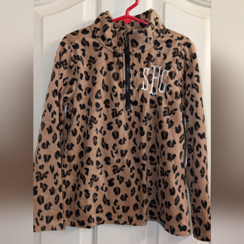 NWT Girls Small MARLEYLILLY Brown & Black Cheetah Print Pull Over Sweater